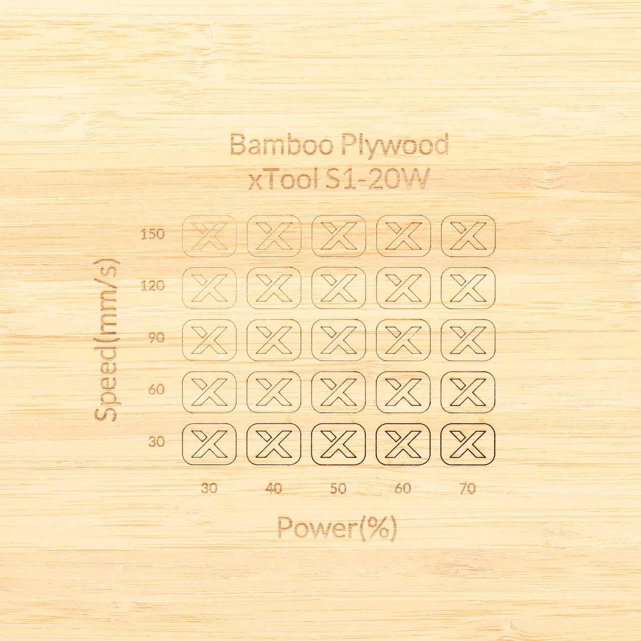 1/8"(3mm) Bamboo Plywood test grid