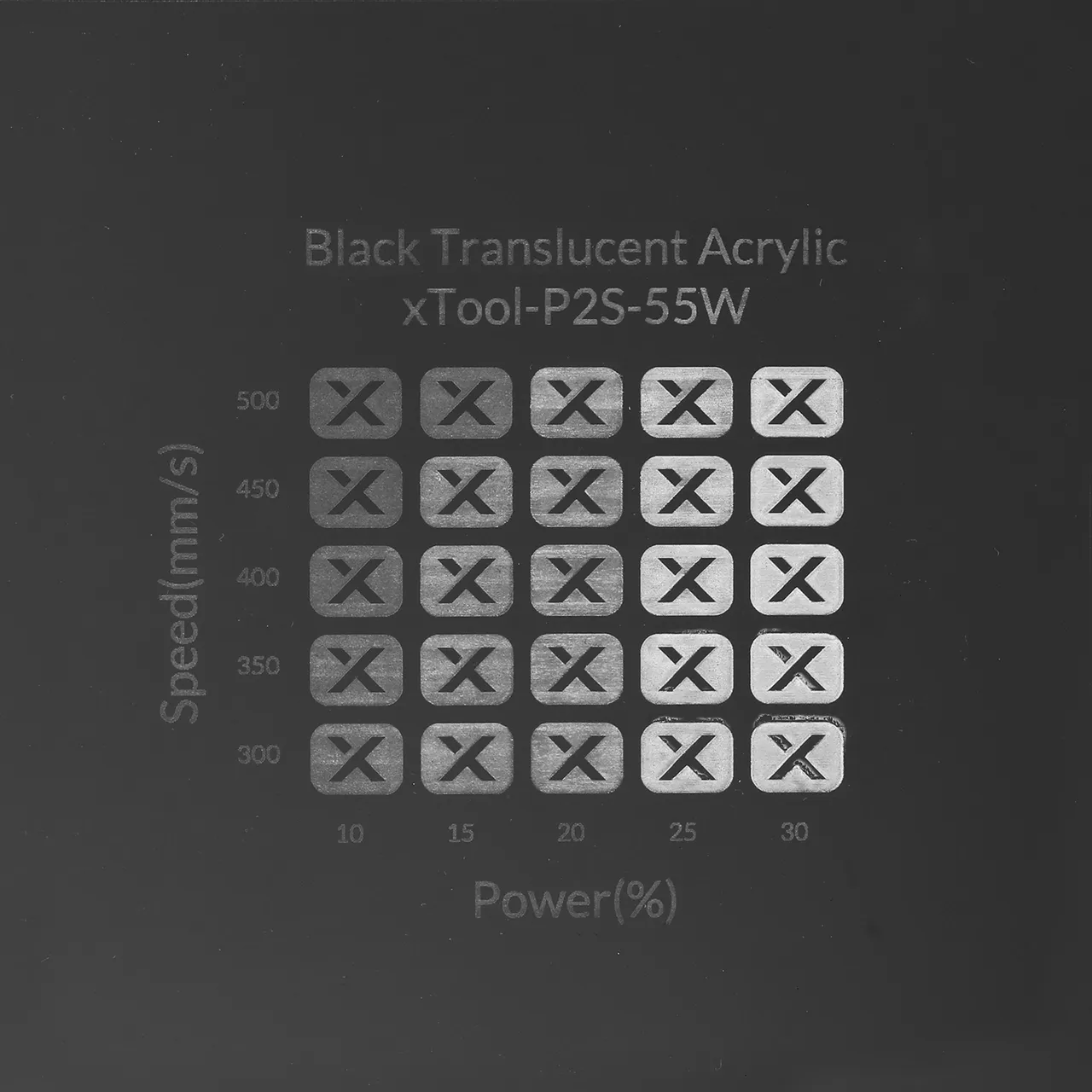 1/8"(3mm) Black Translucent Acrylic test grid