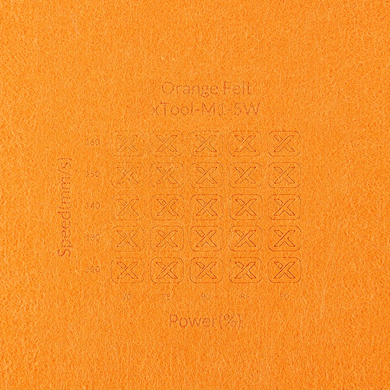 1/8"(3mm) Orange Felt test grid