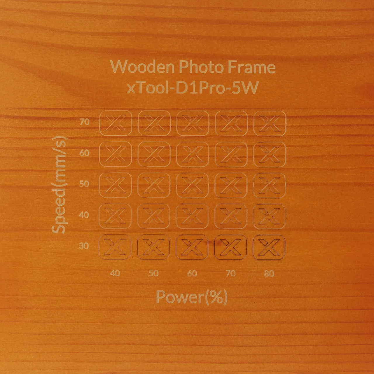 Wooden Photo Frame test grid