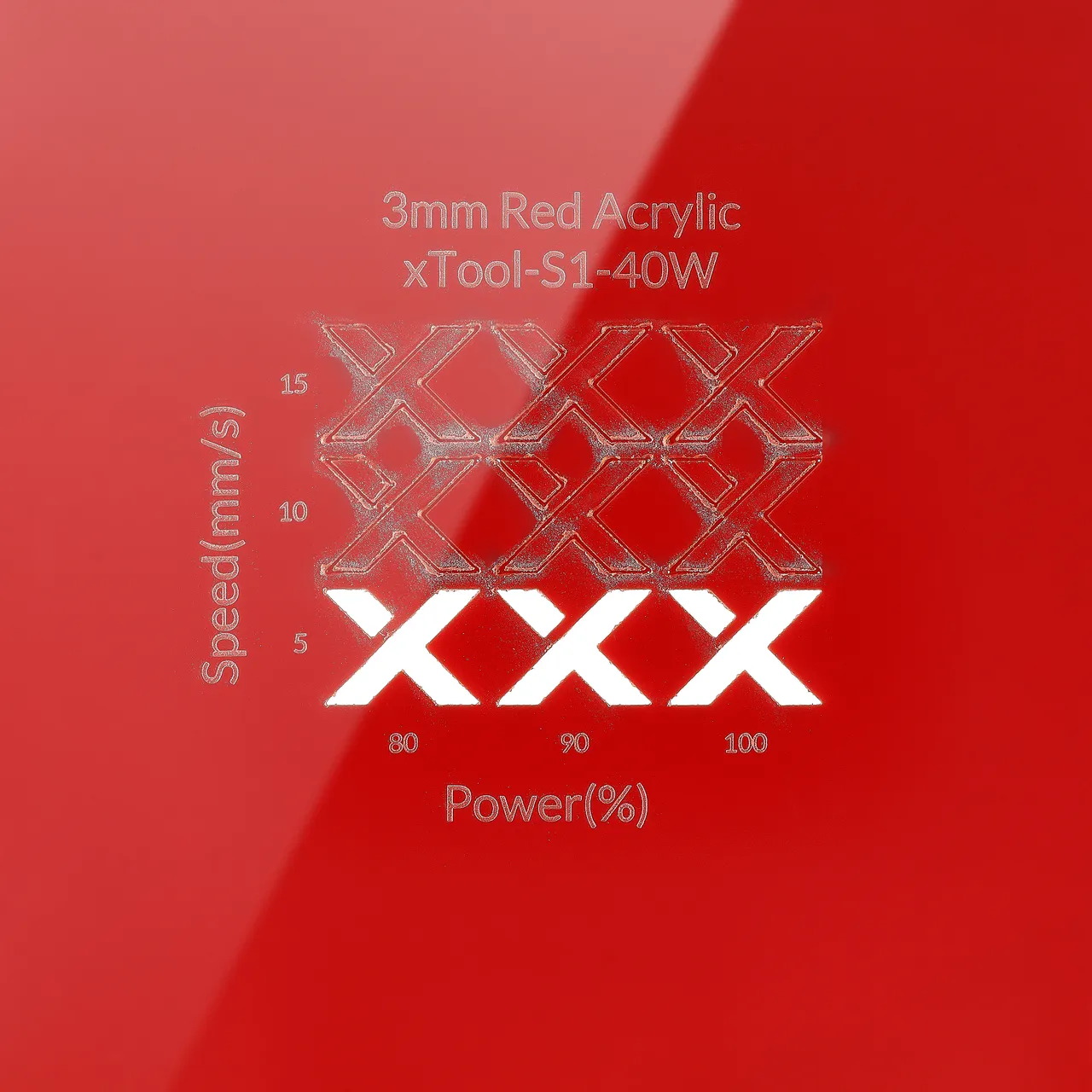 1/8"(3mm) Red Acrylic test grid