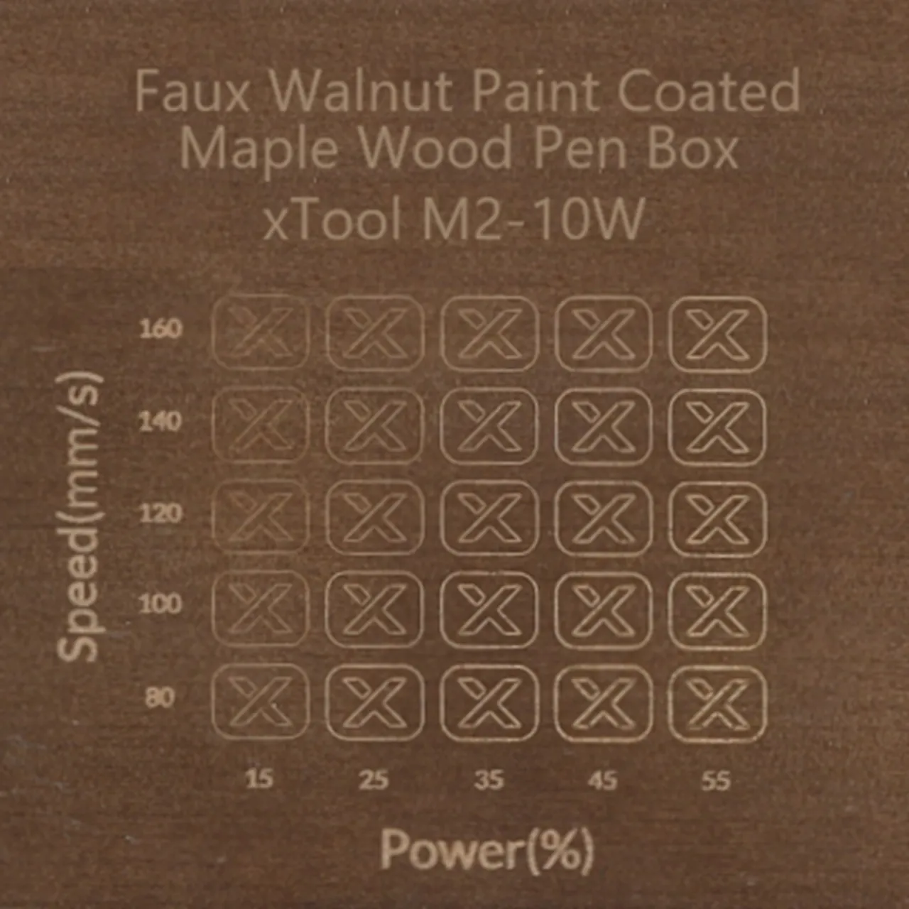 Faux Walnut Paint Coated Maple Wood Pen Box