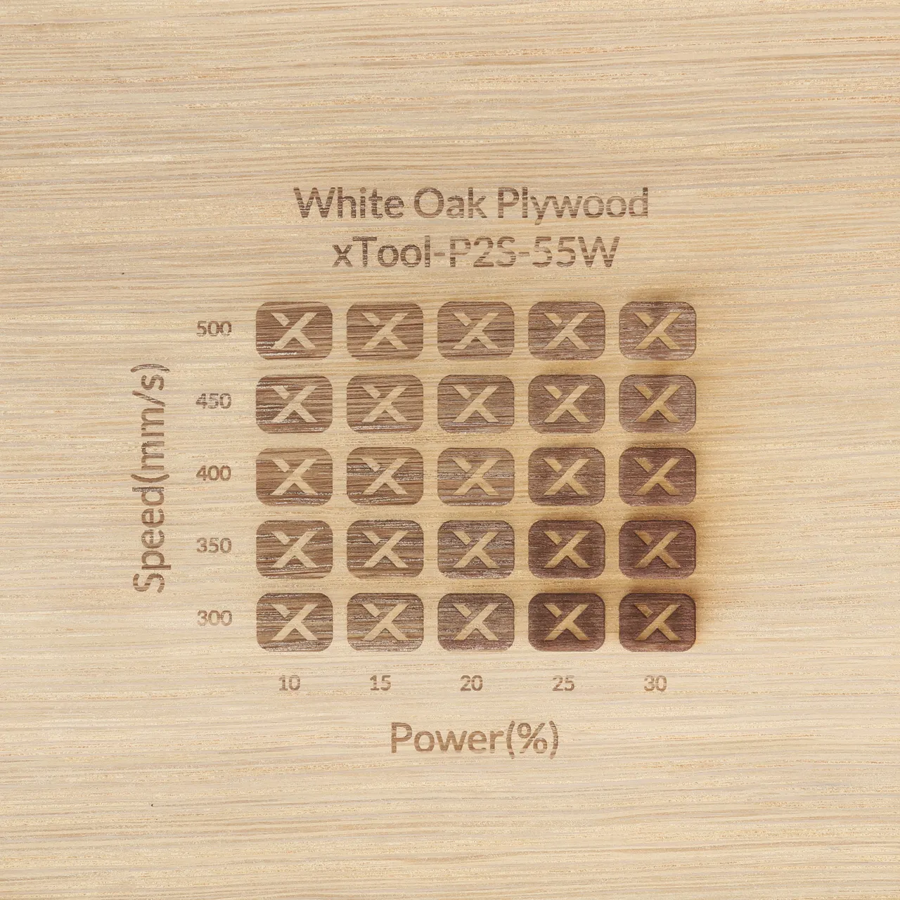 1/8"(3mm) White Oak Plywood test grid