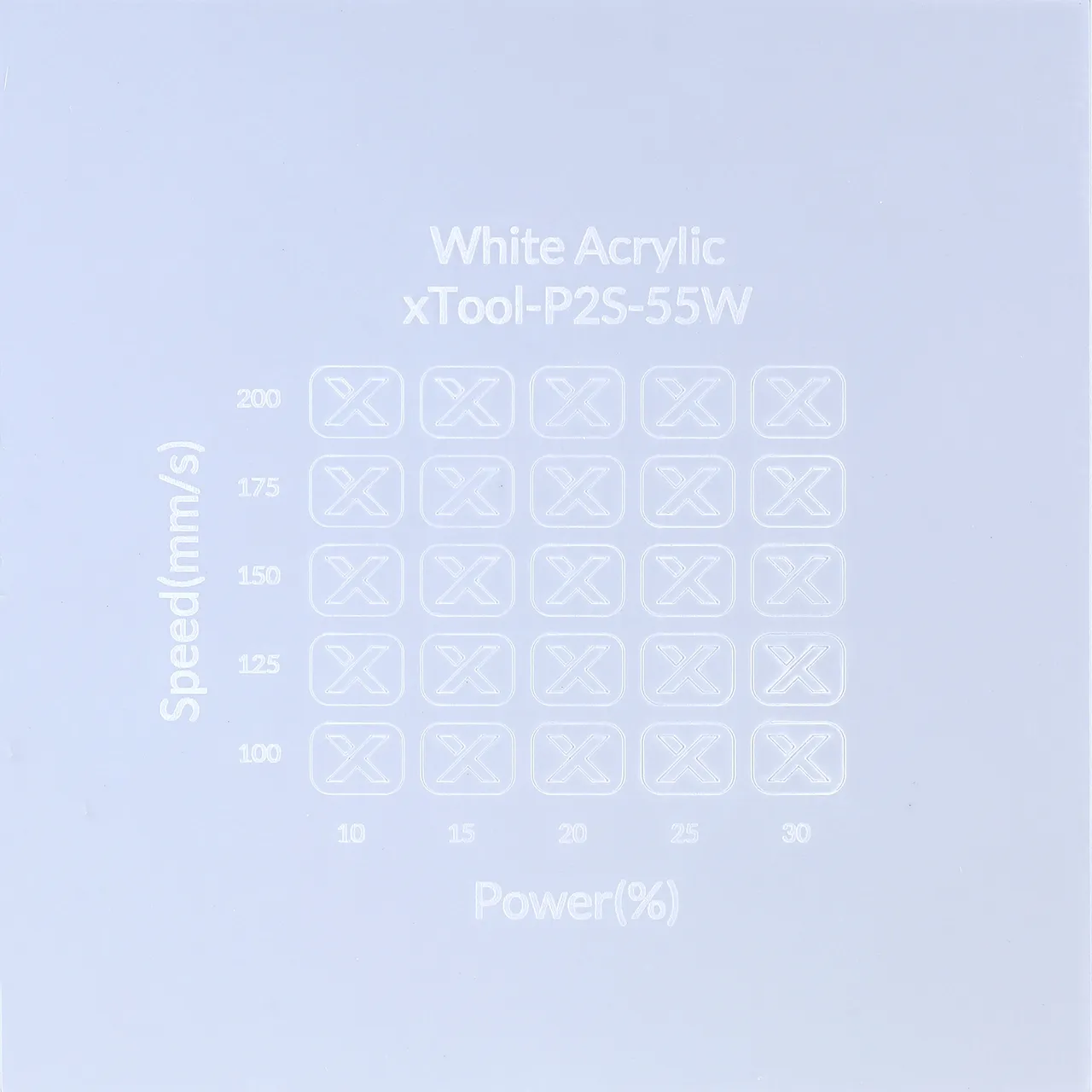 3/64"(1mm) White Acrylic test grid