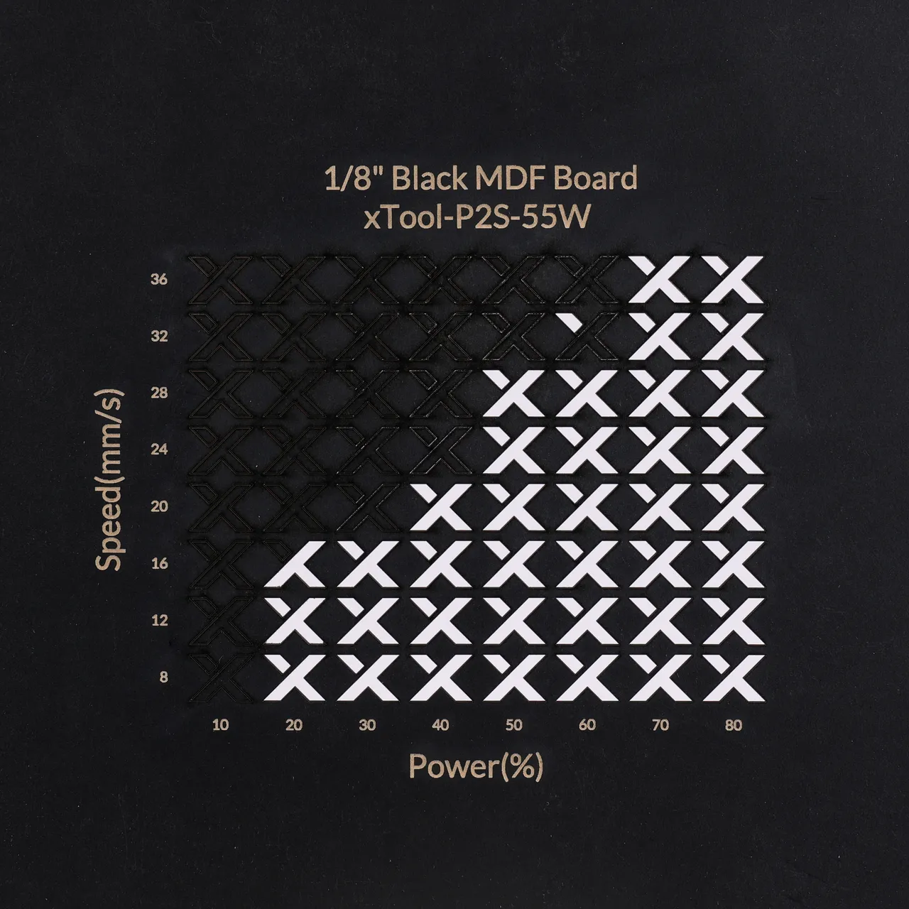1/8"(3mm) Black MDF Board test grid