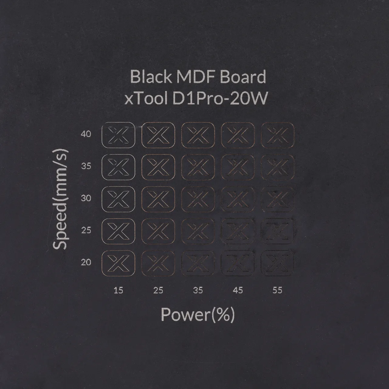 1/8"(3mm) Black MDF Board test grid