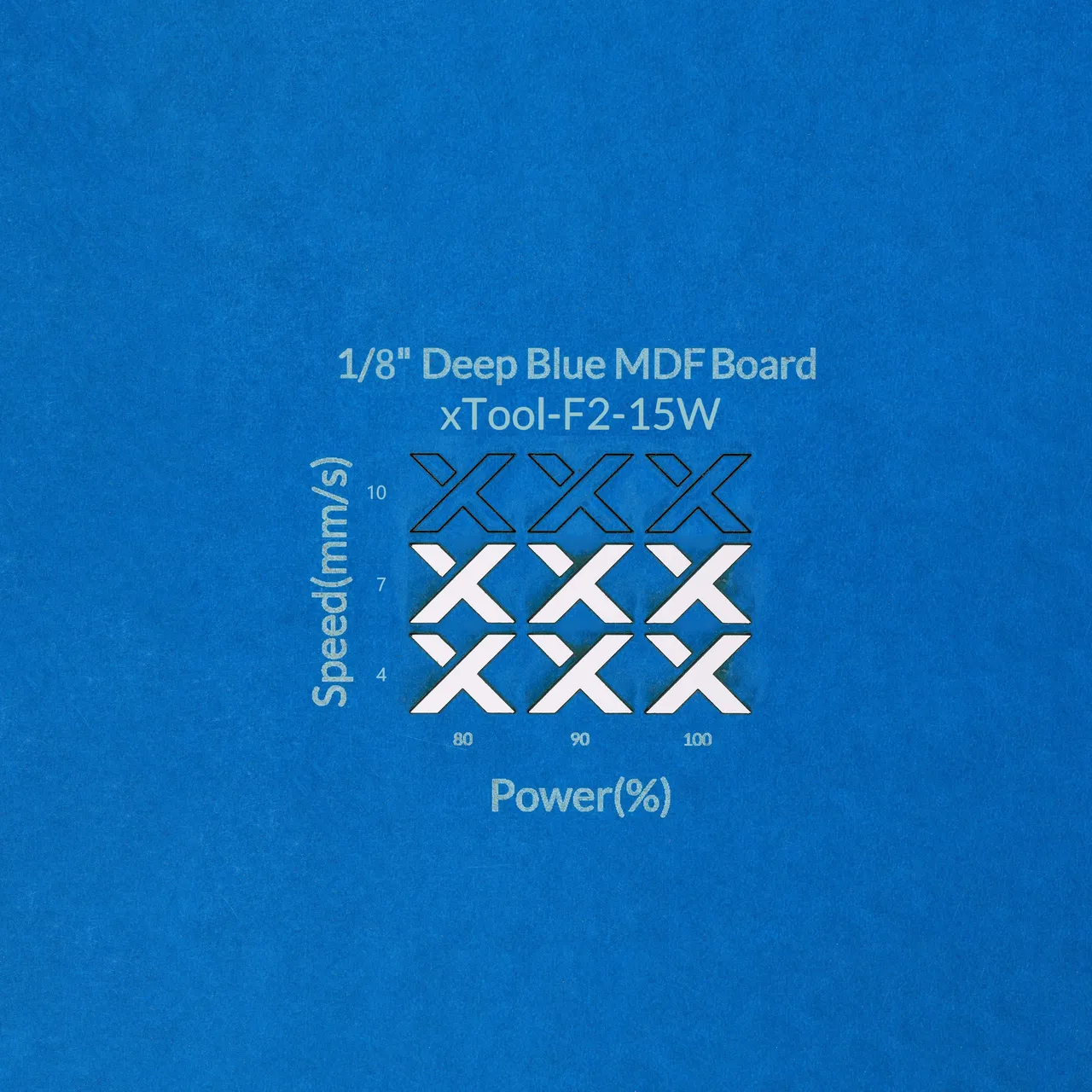 1/8"(3mm) Deep Blue MDF Board test grid