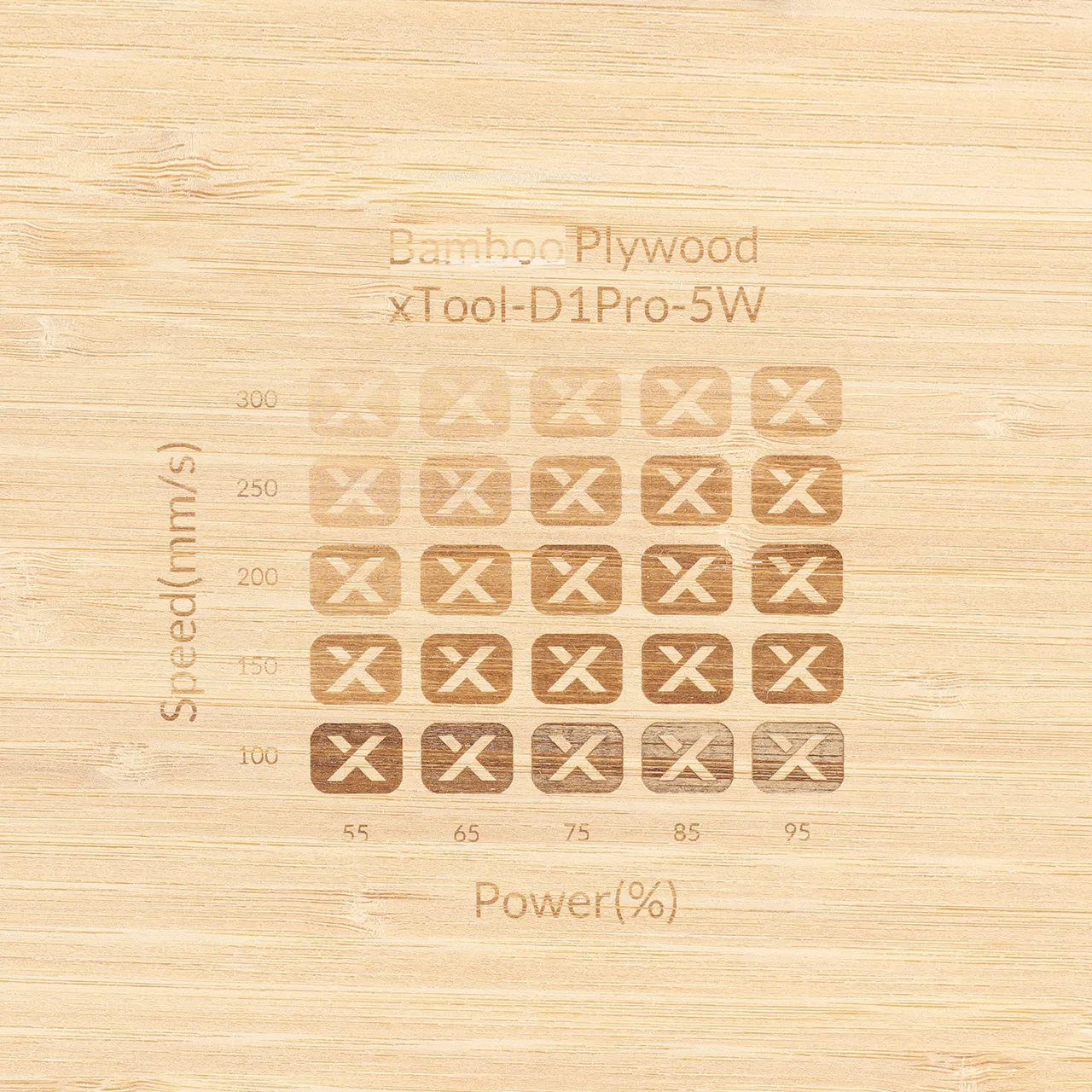1/8"(3mm) Bamboo Plywood test grid