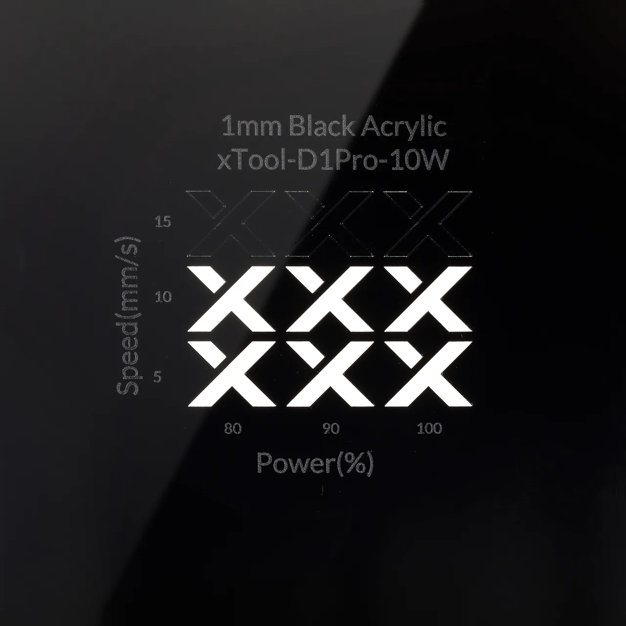 3/64"(1mm) Black Acrylic test grid
