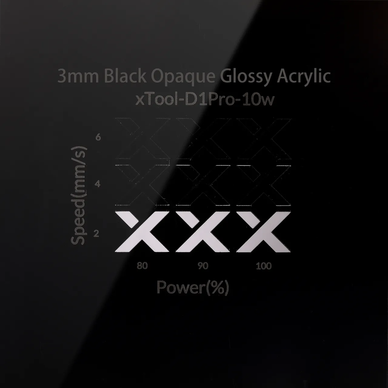 1/8"(3mm) Black Acrylic test grid