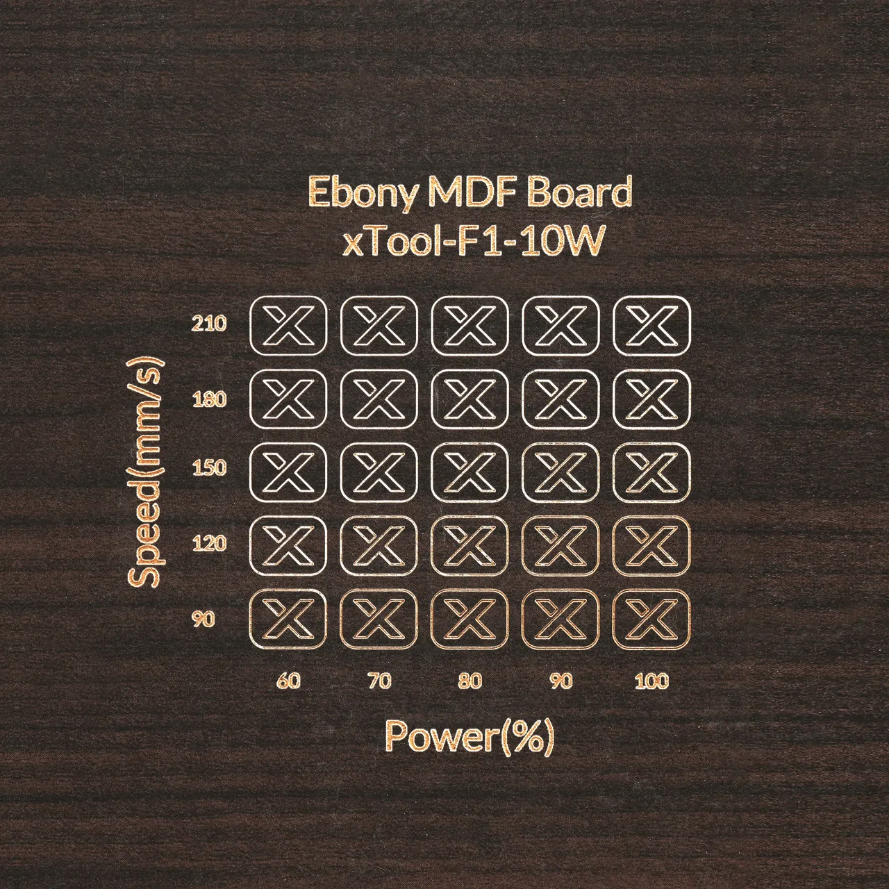 1/8"(3mm) Faux Ebony MDF Board test grid