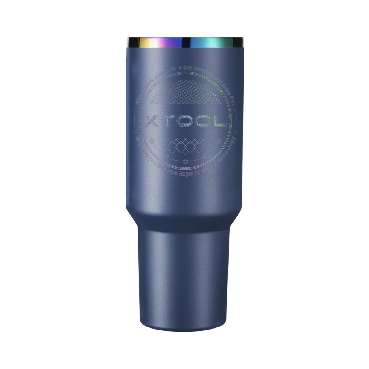40oz(1183ml) Navy to Iridescent Tumbler with Removable Handle test grid