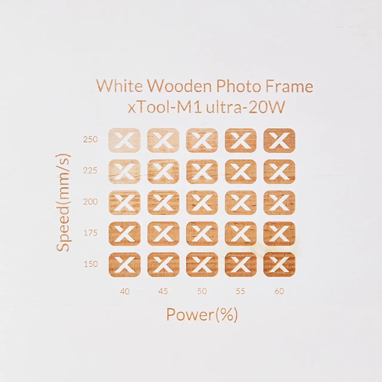 White Painted Pine Wood test grid