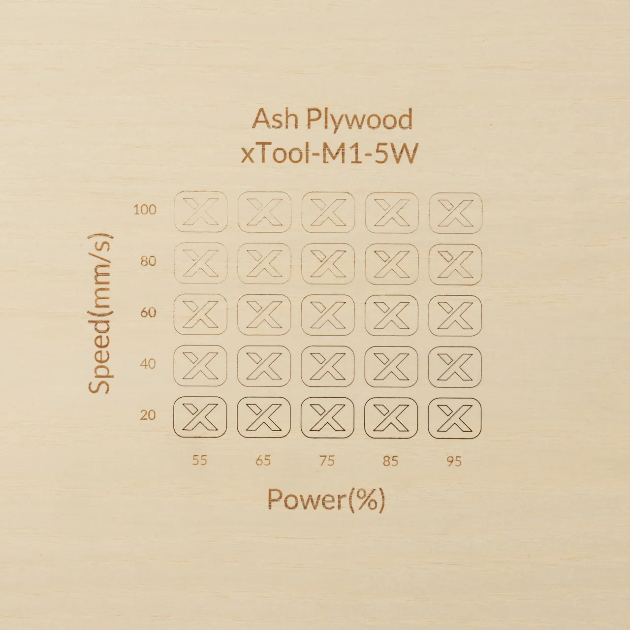 1/8"(3mm) White Ash Plywood test grid