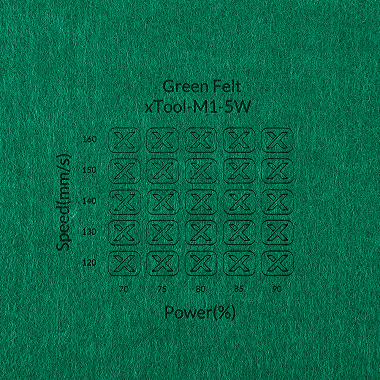 1/8"(3mm) Green Felt test grid