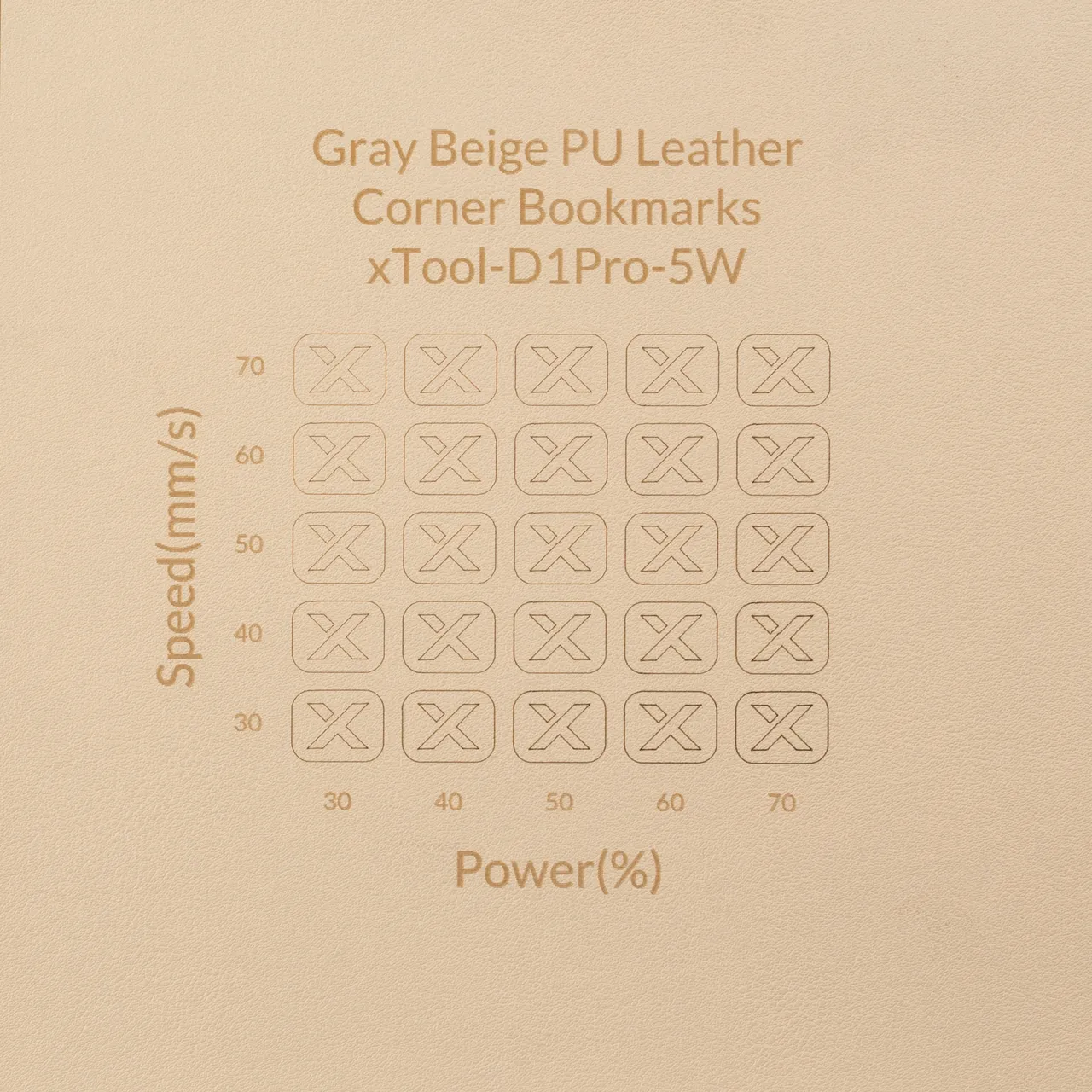 Greige PU Leather test grid