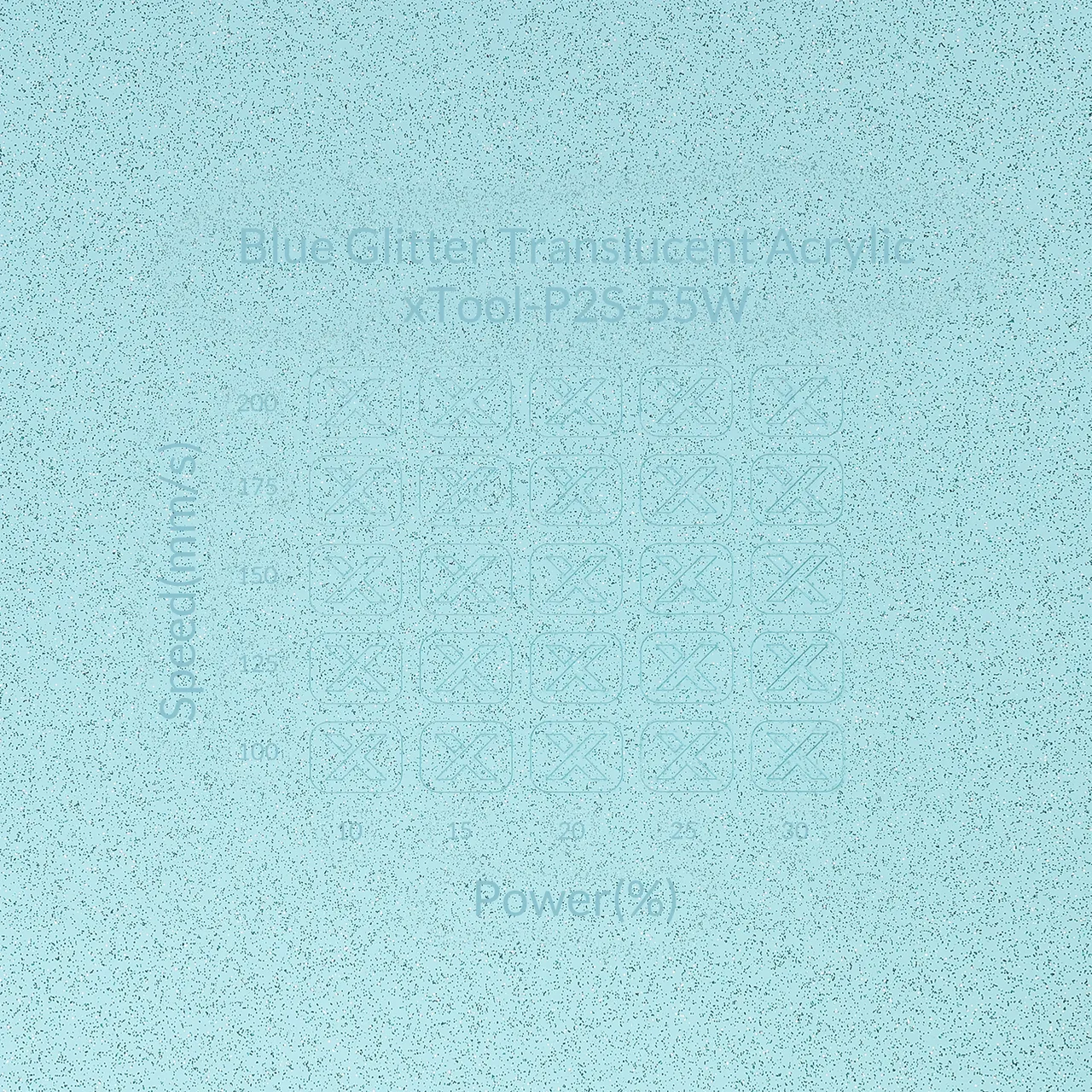 1/8"(3mm) Blue Translucent Glitter Acrylic test grid