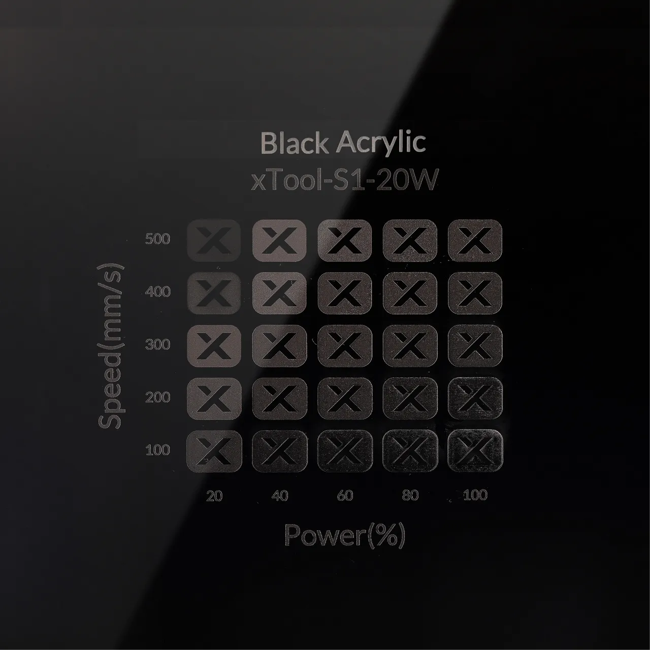 13/64"(5mm) Black Acrylic test grid