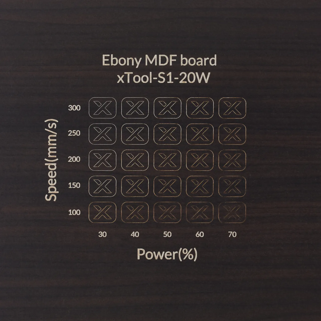 1/8"(3mm) Faux Ebony MDF Board test grid