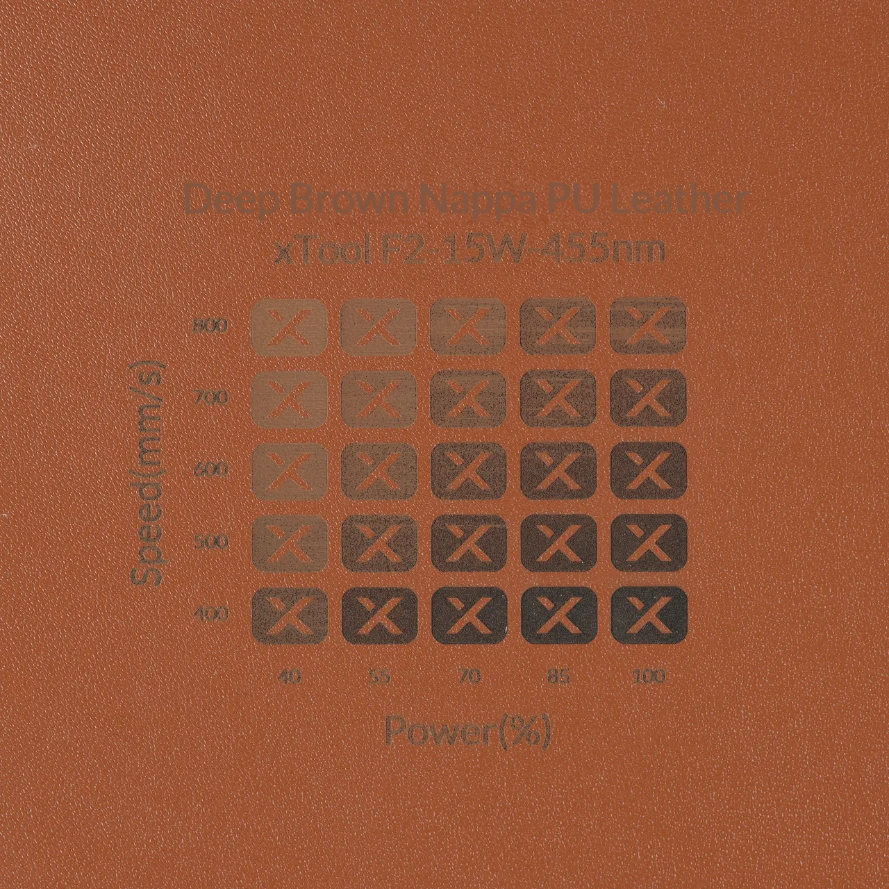 Deep Brown Nappa PU Leather test grid
