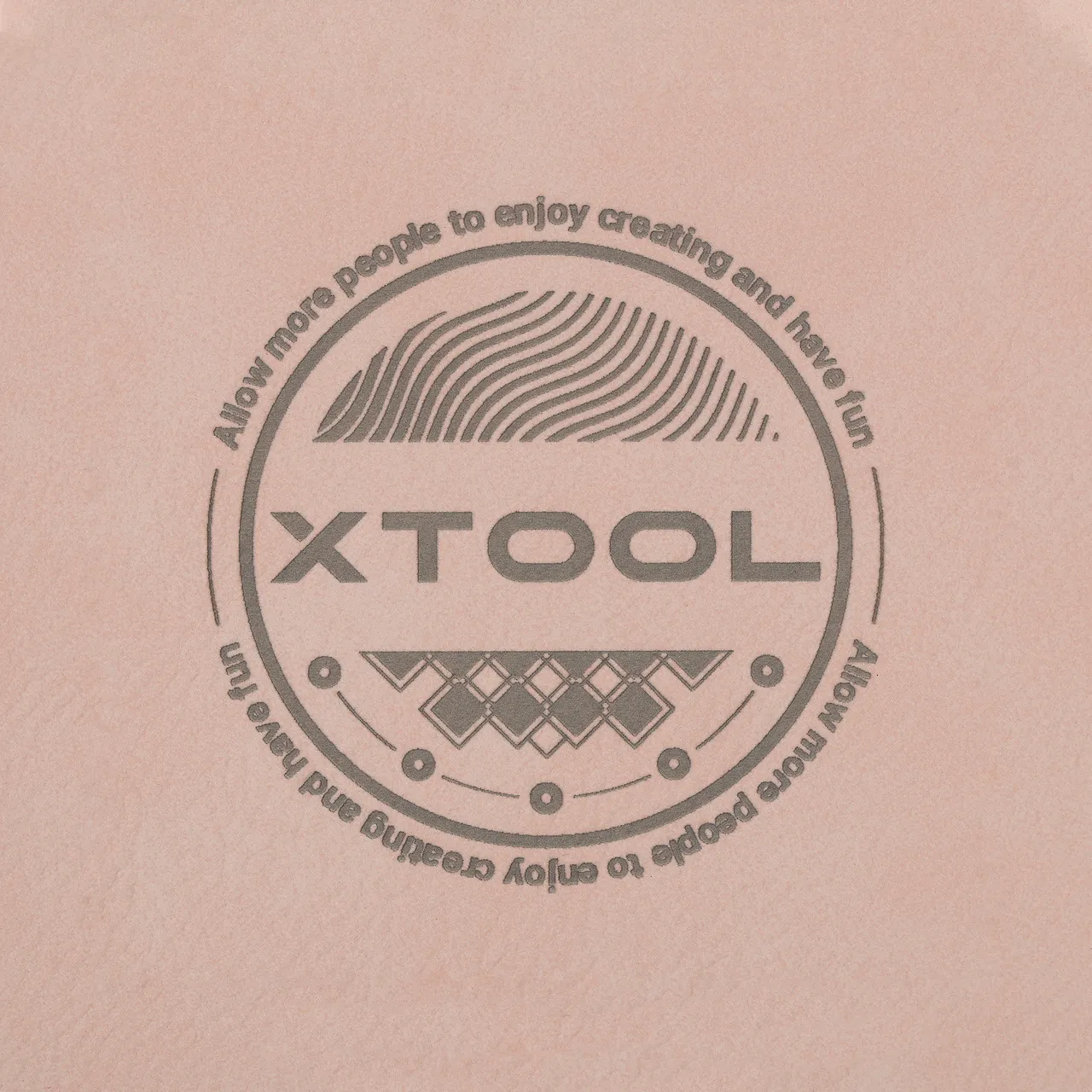 Pale Pink to Gold Laserable PU Notebook test grid