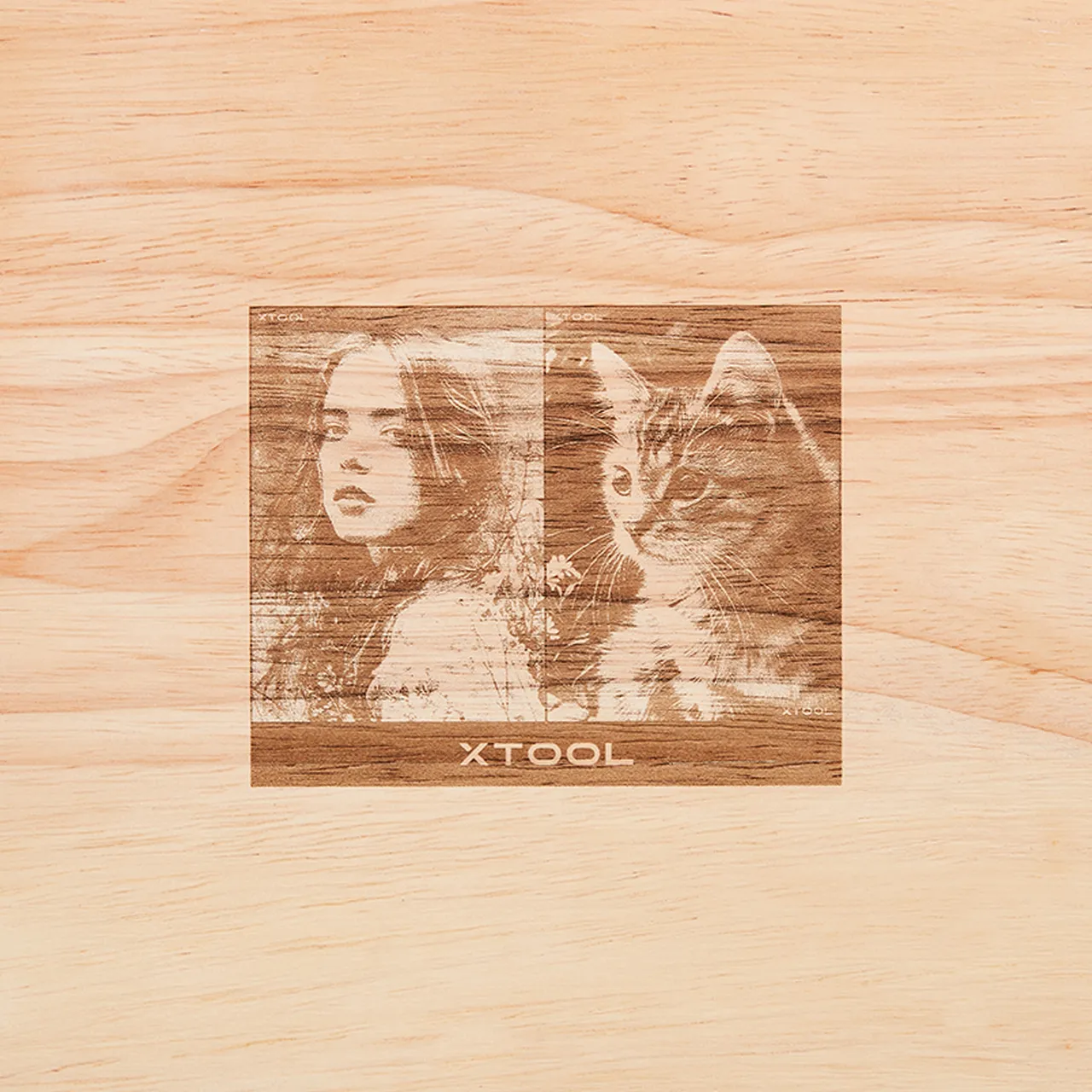 White Marble and Wood Cutting Board test grid
