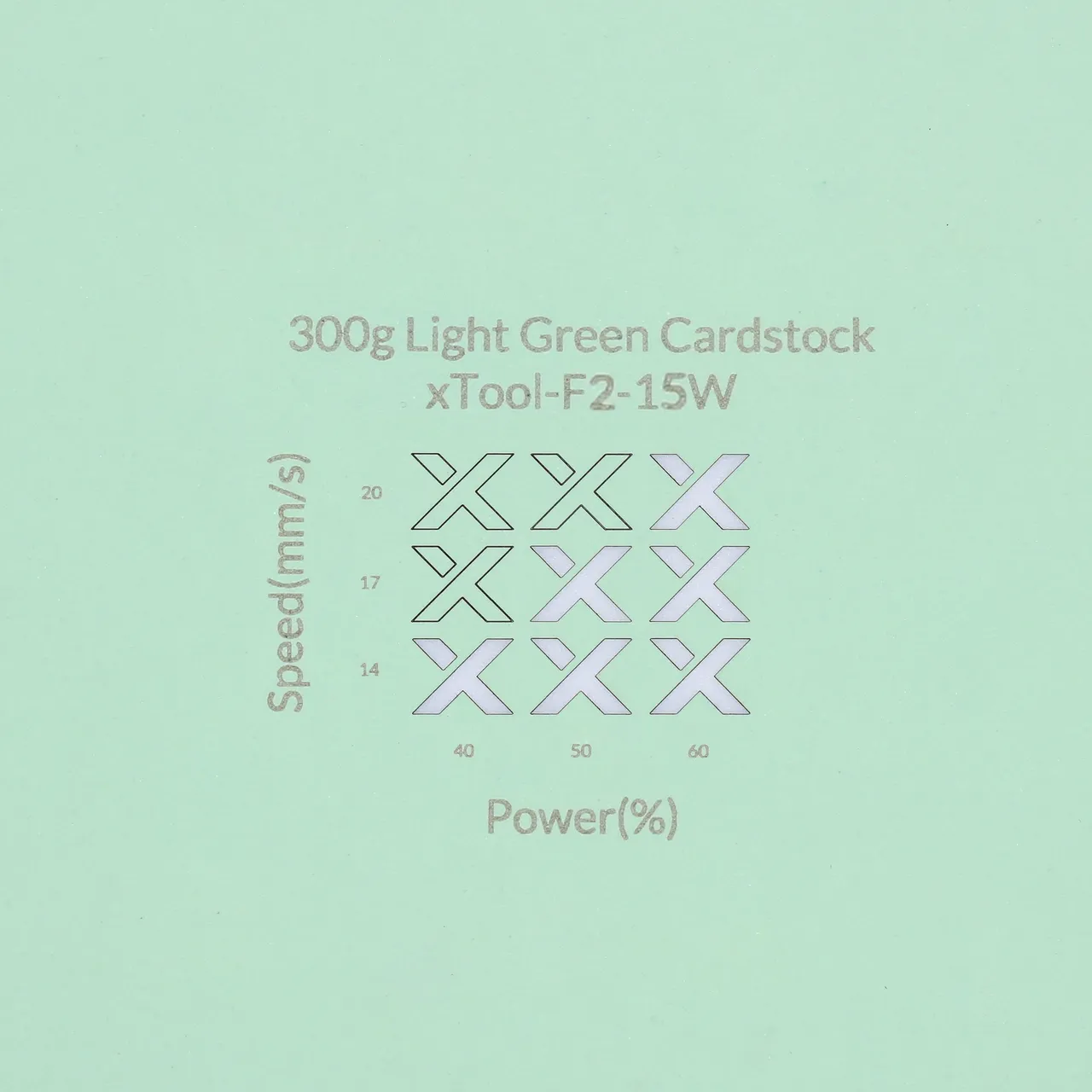 Light Green Cardstock-9oz(300g) test grid
