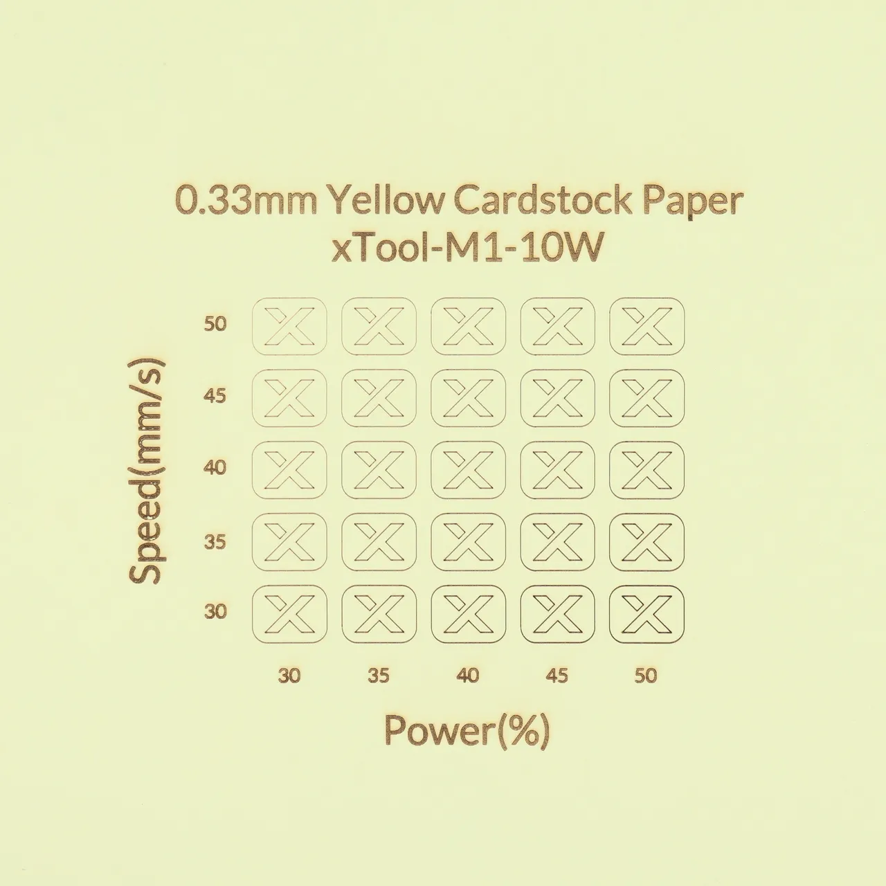 1/77"(0.33mm) Green Cardstock Paper test grid