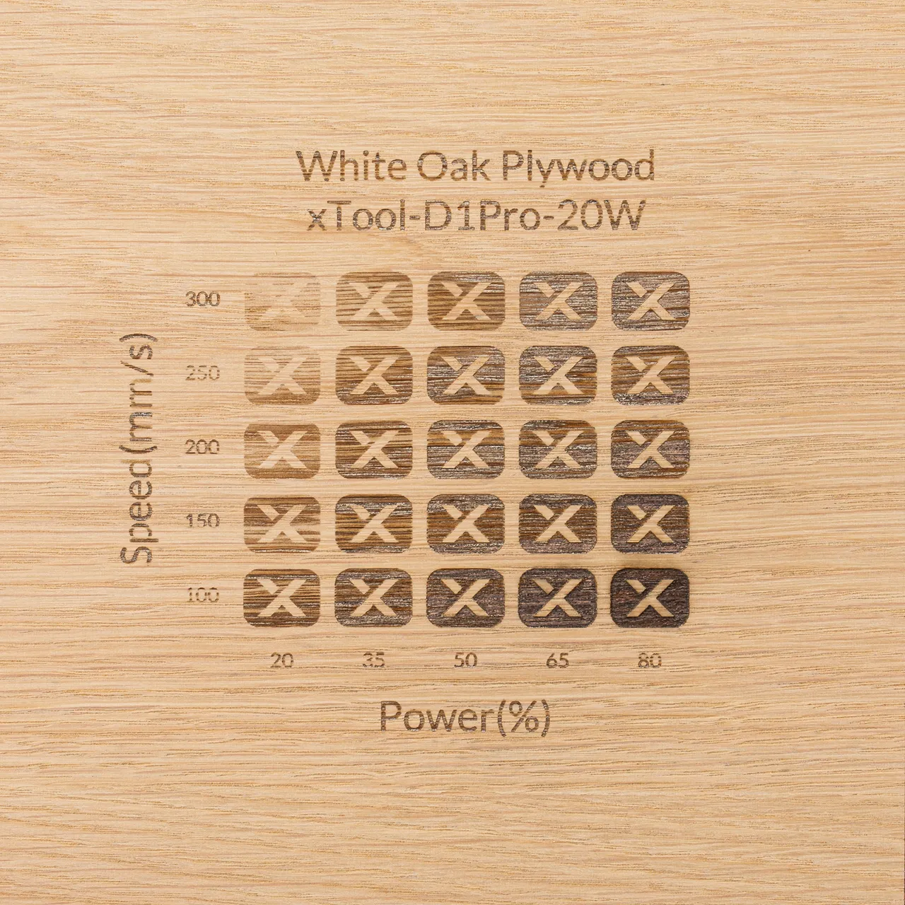 1/8"(3mm) White Oak Plywood test grid