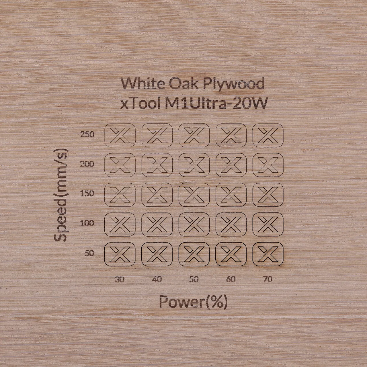 1/8"(3mm) White Oak Plywood test grid