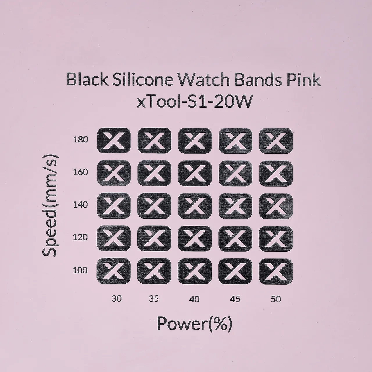 Black Silicone Watch Bands Pink test grid