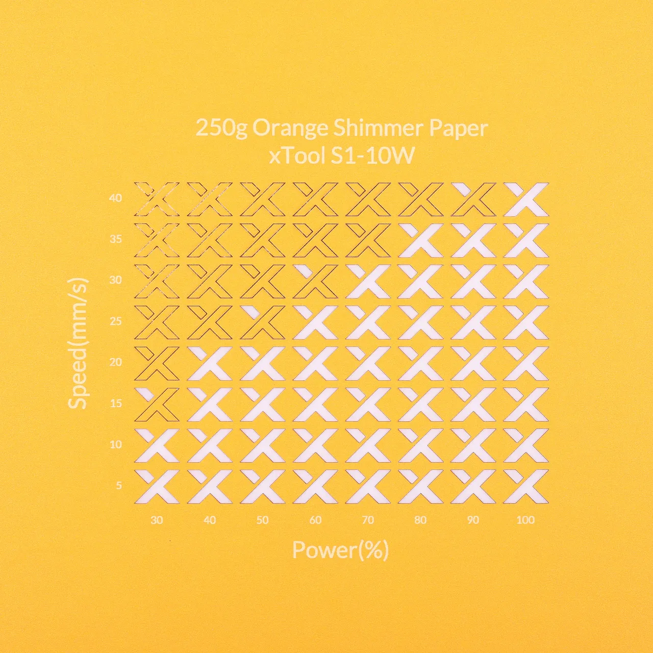 Orange Shimmer Paper-7oz(250g) test grid