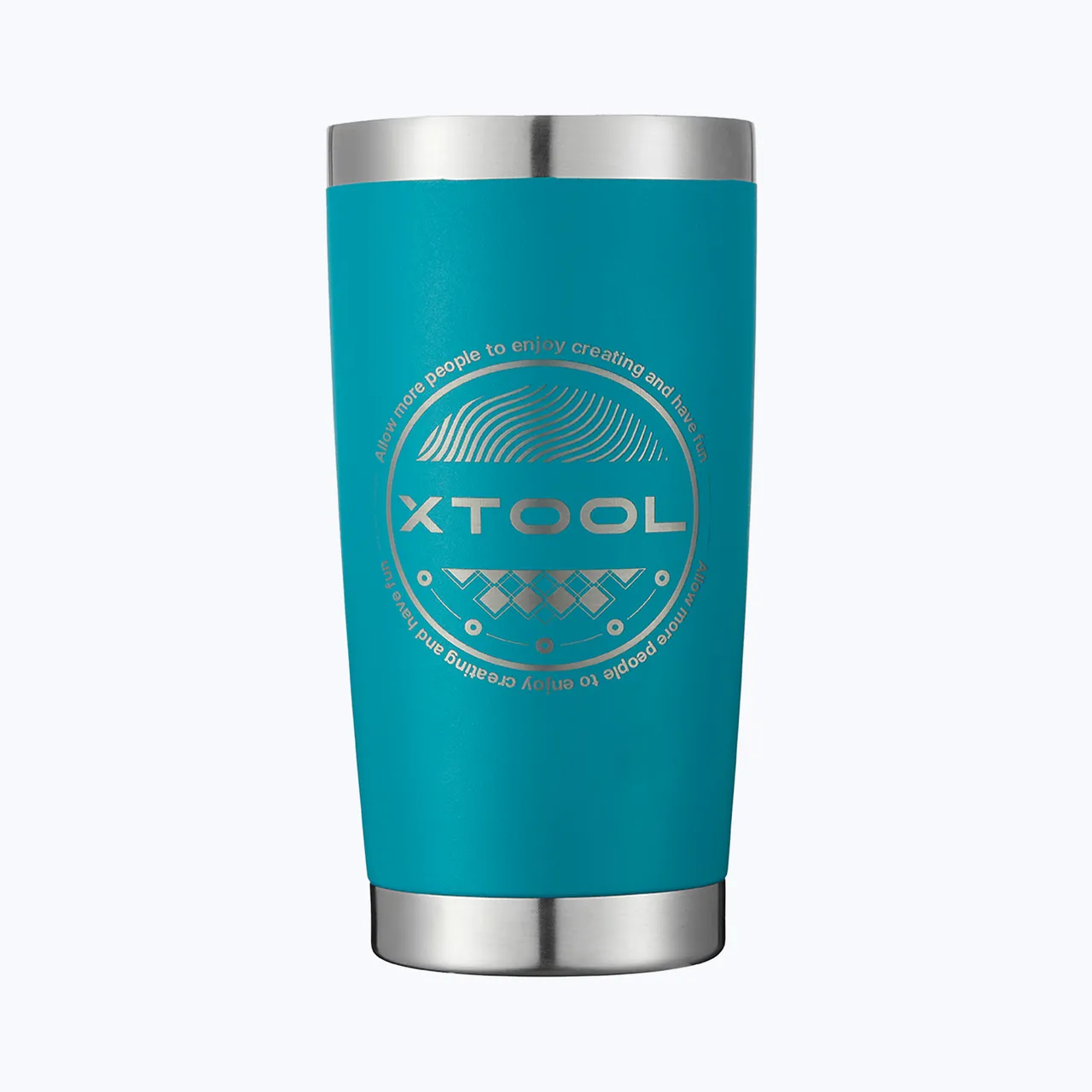 20oz(600ml) River Green Coffee Tumbler for Laser Engraving test grid