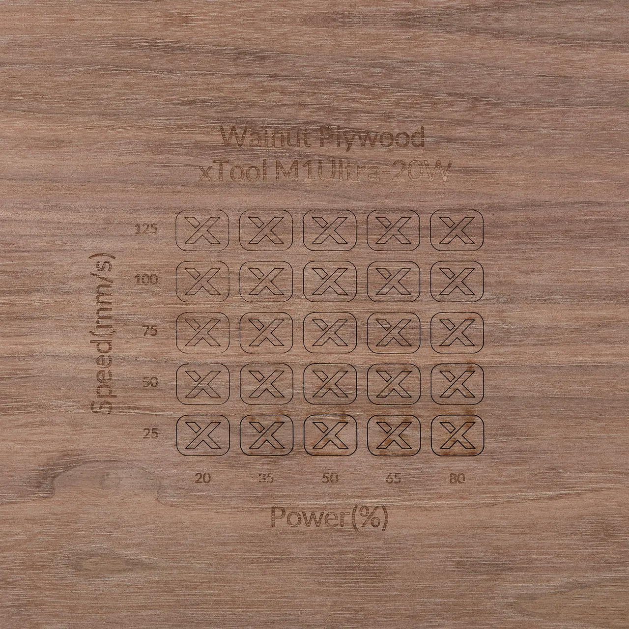 1/8"(3mm) Walnut Plywood test grid