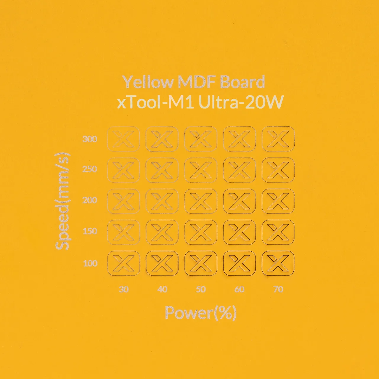 1/8"(3mm) Yellow MDF Board test grid