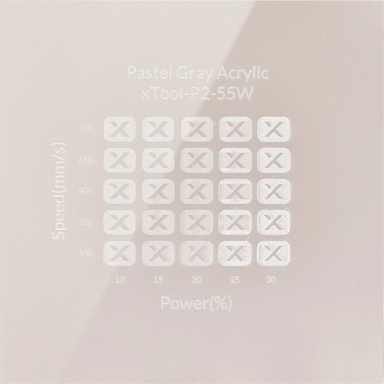 1/8"(3mm) Pastel Gray Acrylic test grid