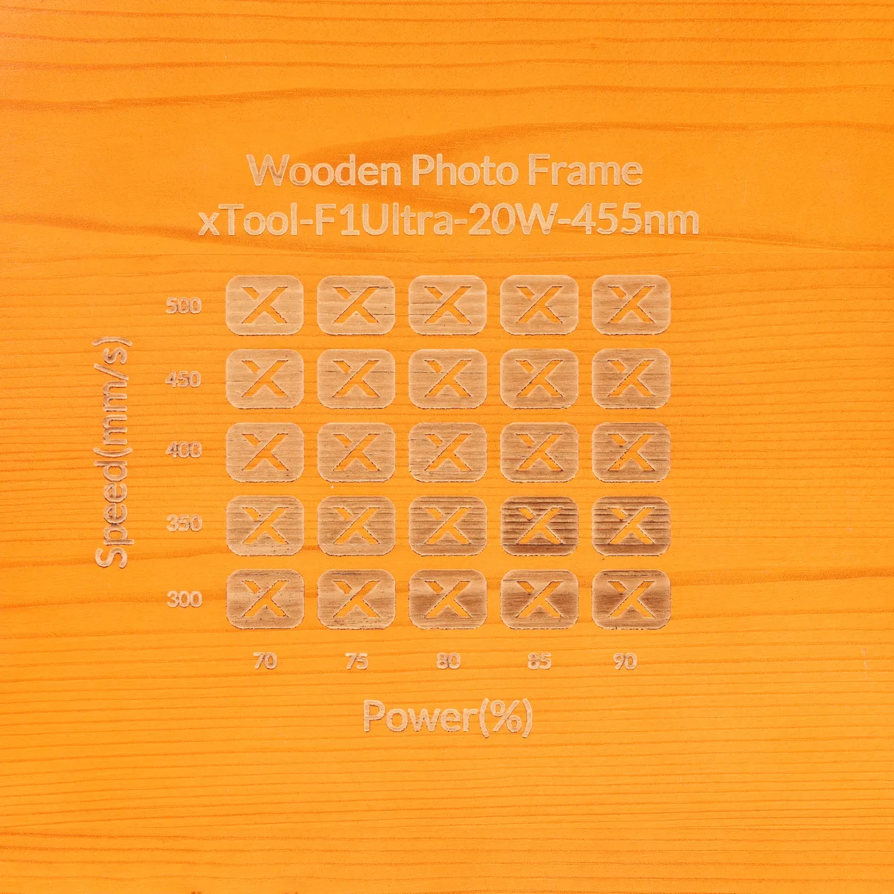 Wood Color Painted Pine Wood test grid
