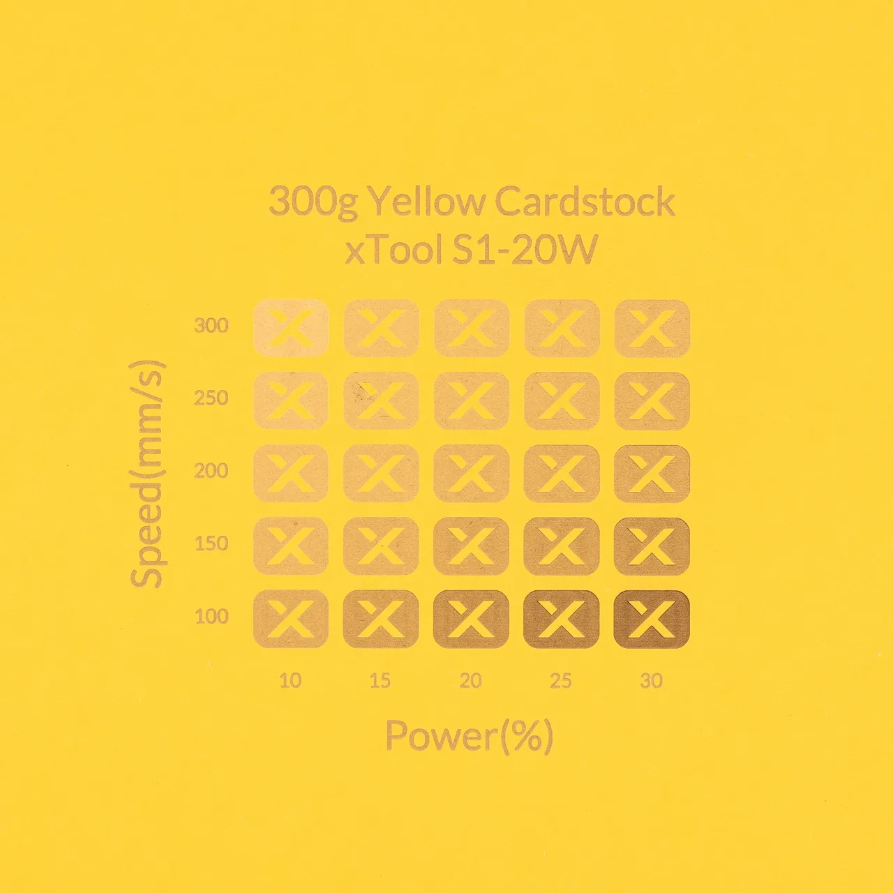 Yellow Cardstock-9oz(300g) test grid