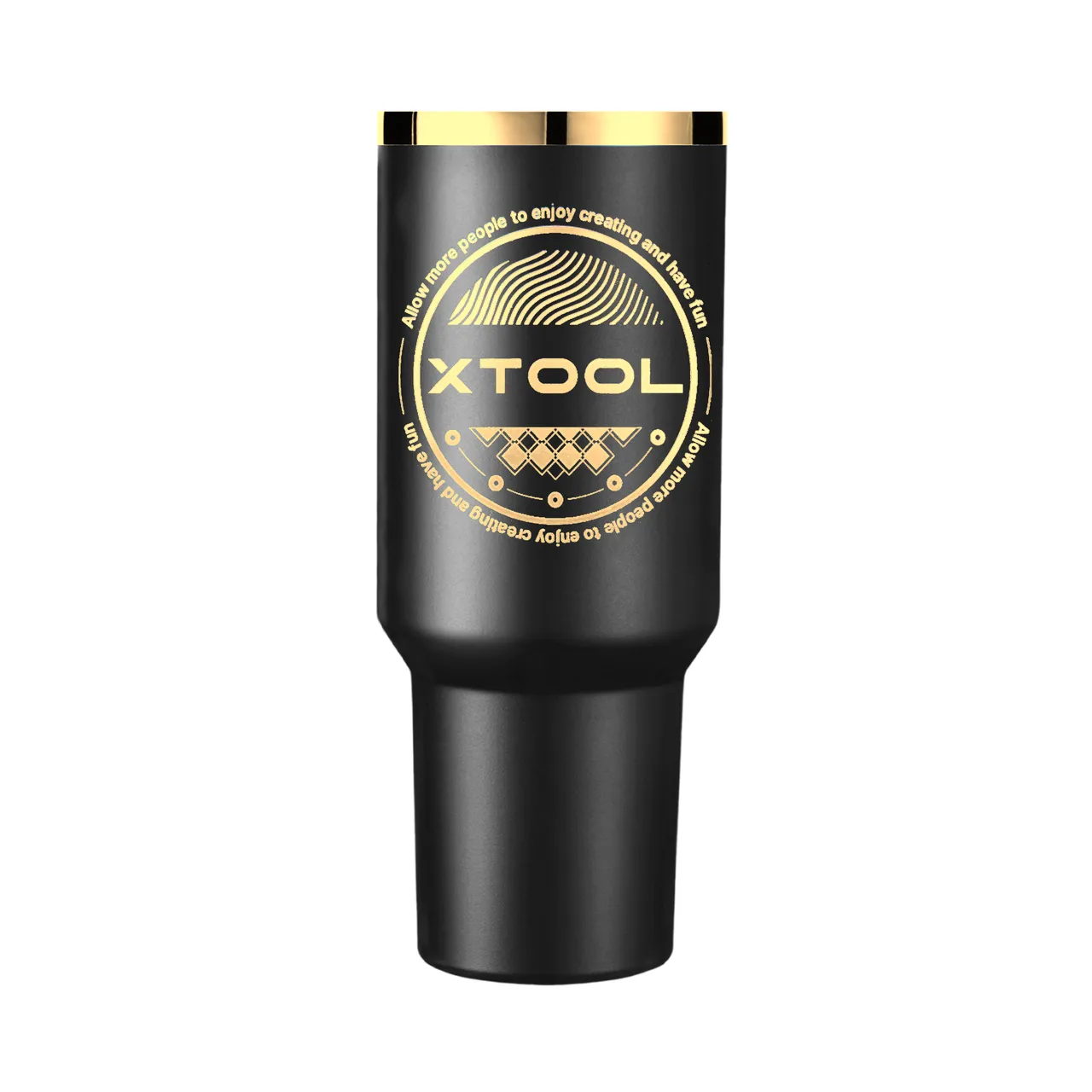 Black To Gold Stainless Steel Tumbler with Handle(40oz) test grid