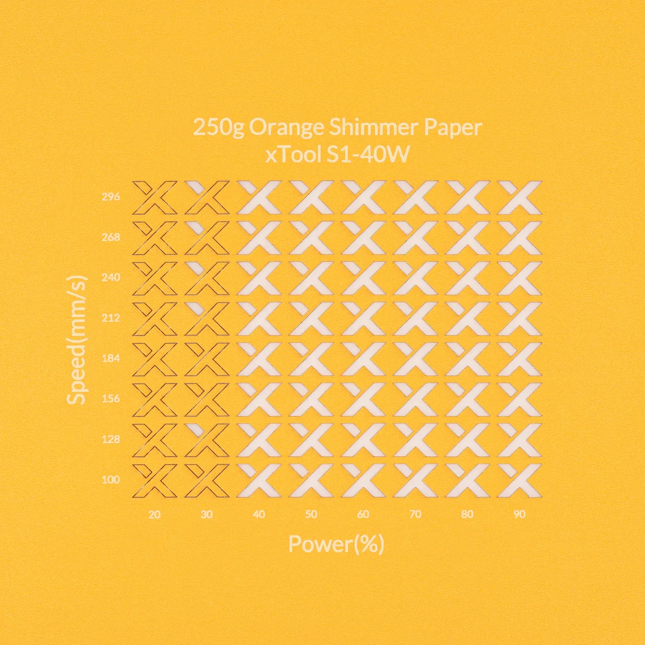 Orange Shimmer Paper-7oz(250g) test grid