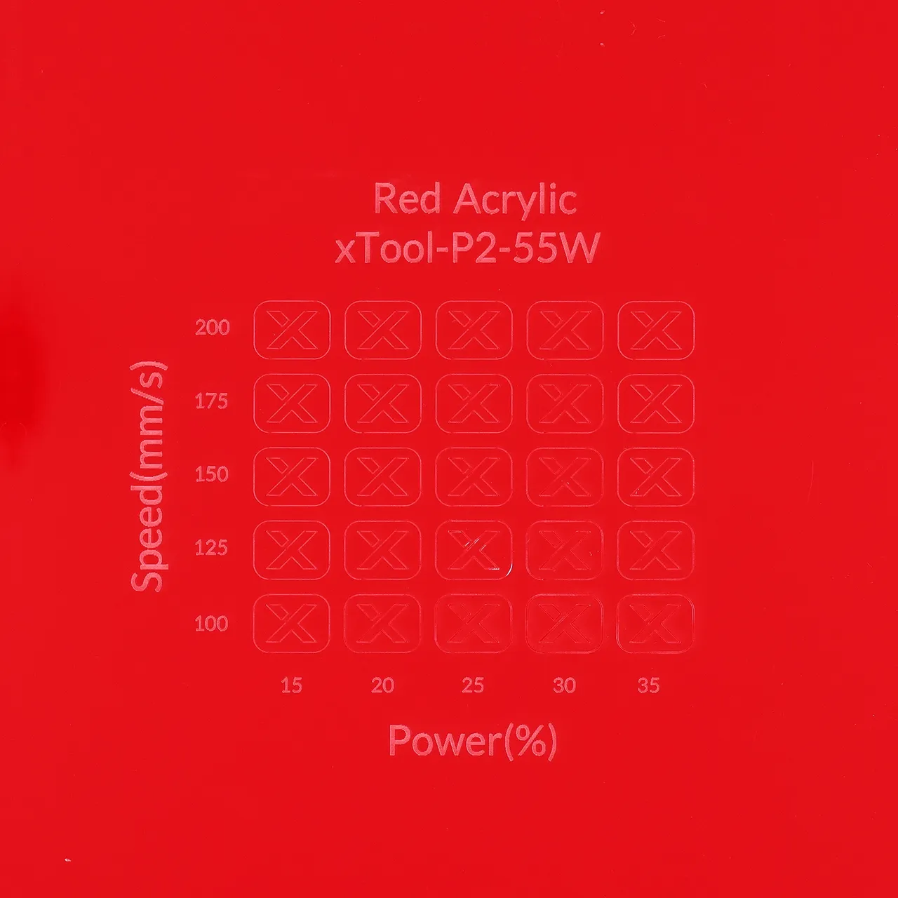 1/8"(3mm) Red Acrylic test grid