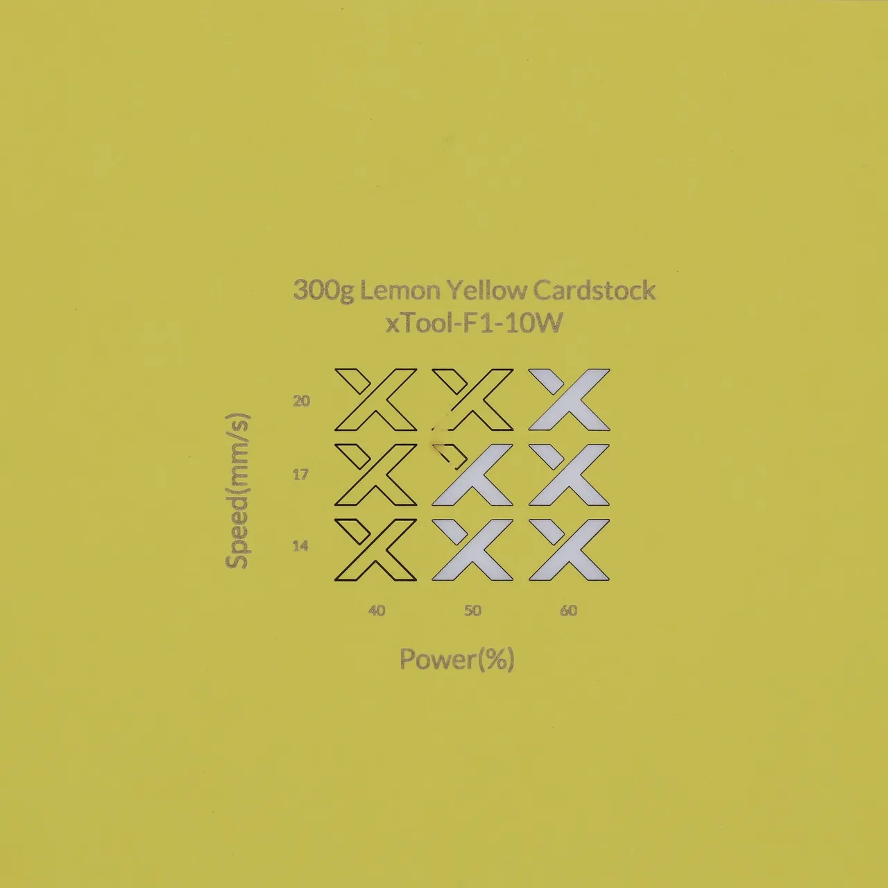 Lemon Yellow Cardstock-9oz(300g) test grid