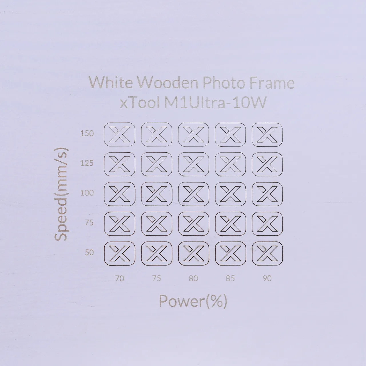 White Painted Pine Wood test grid