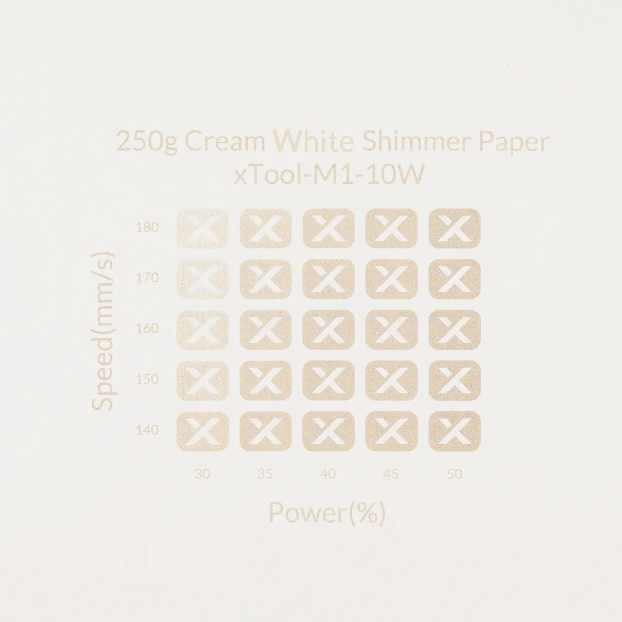 Cream White Shimmer Paper-7oz(250g) test grid