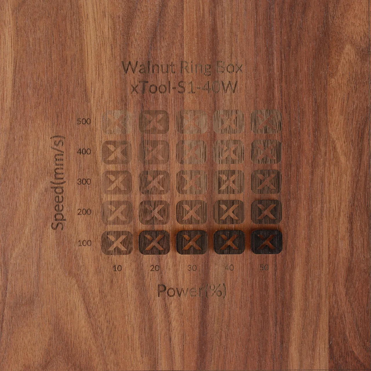 Walnut Wooden Business Card Holder test grid