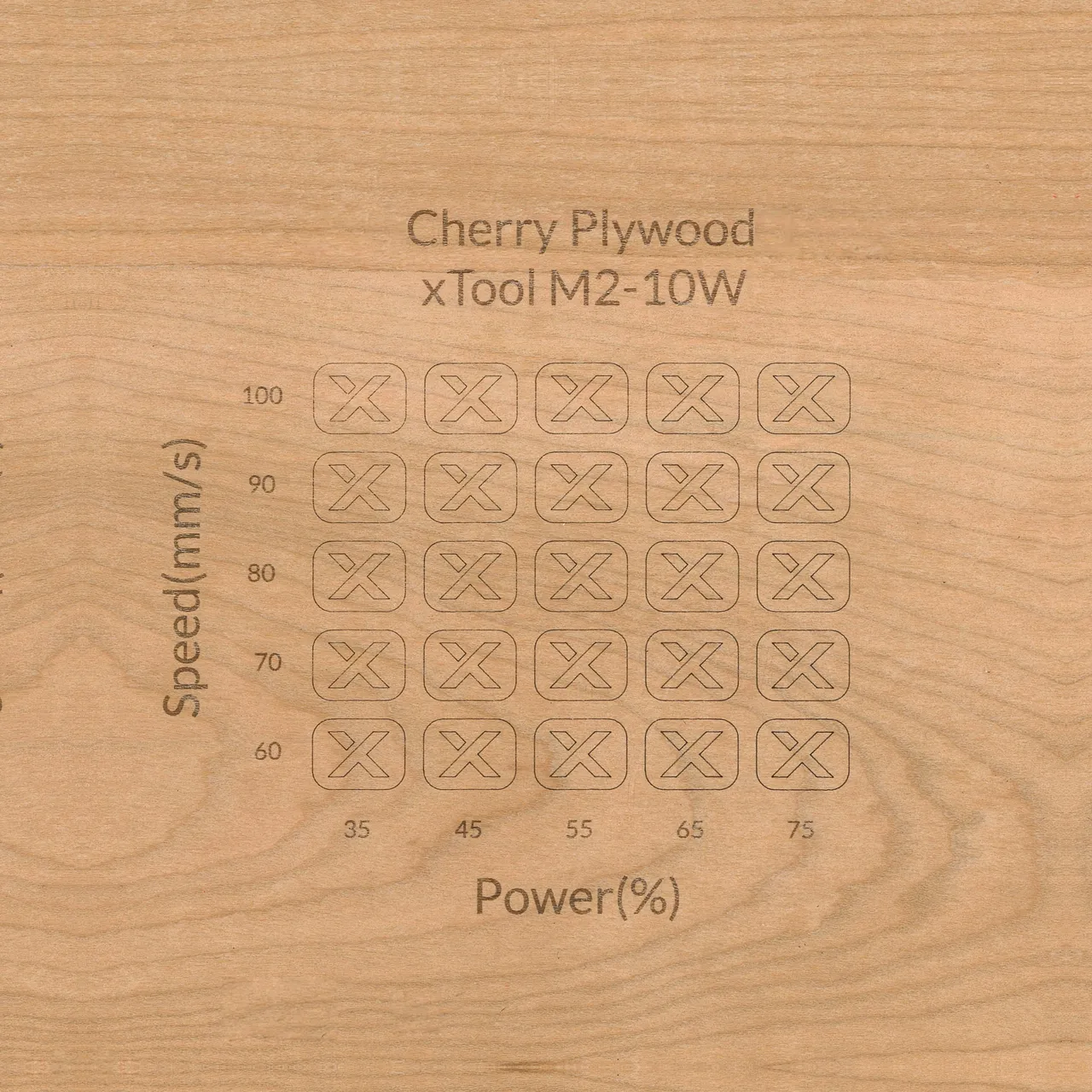 1/8"(3mm) Cherry Plywood test grid