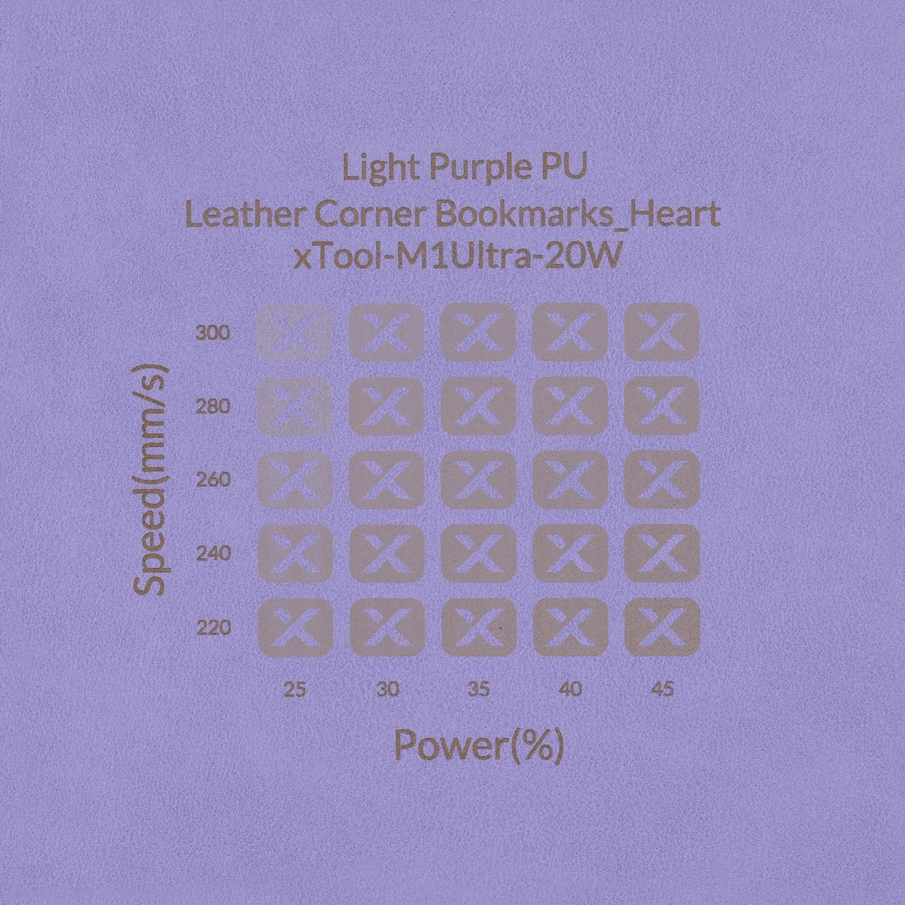 Light Purple PU Leather test grid