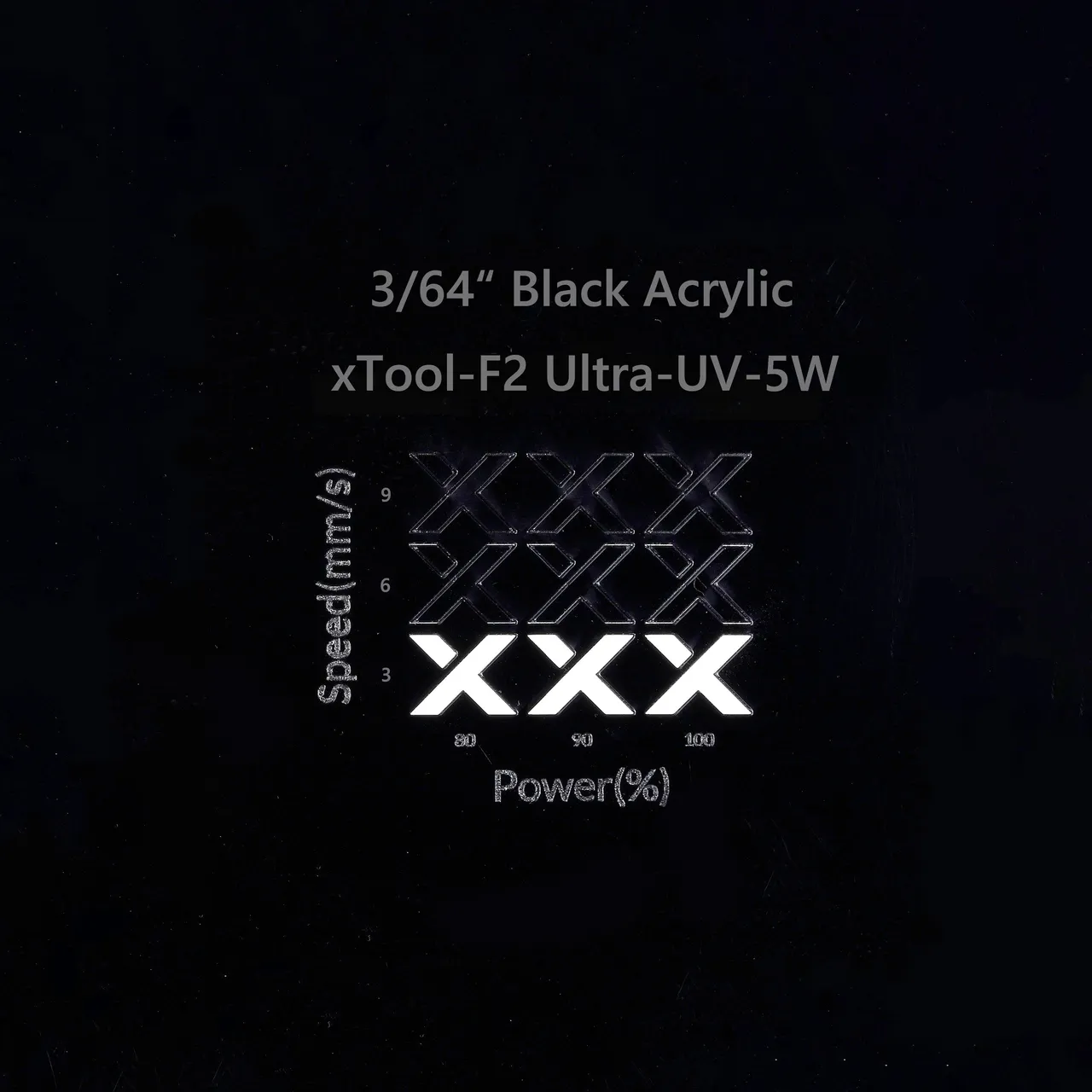 3/64"(1mm) Black Acrylic test grid