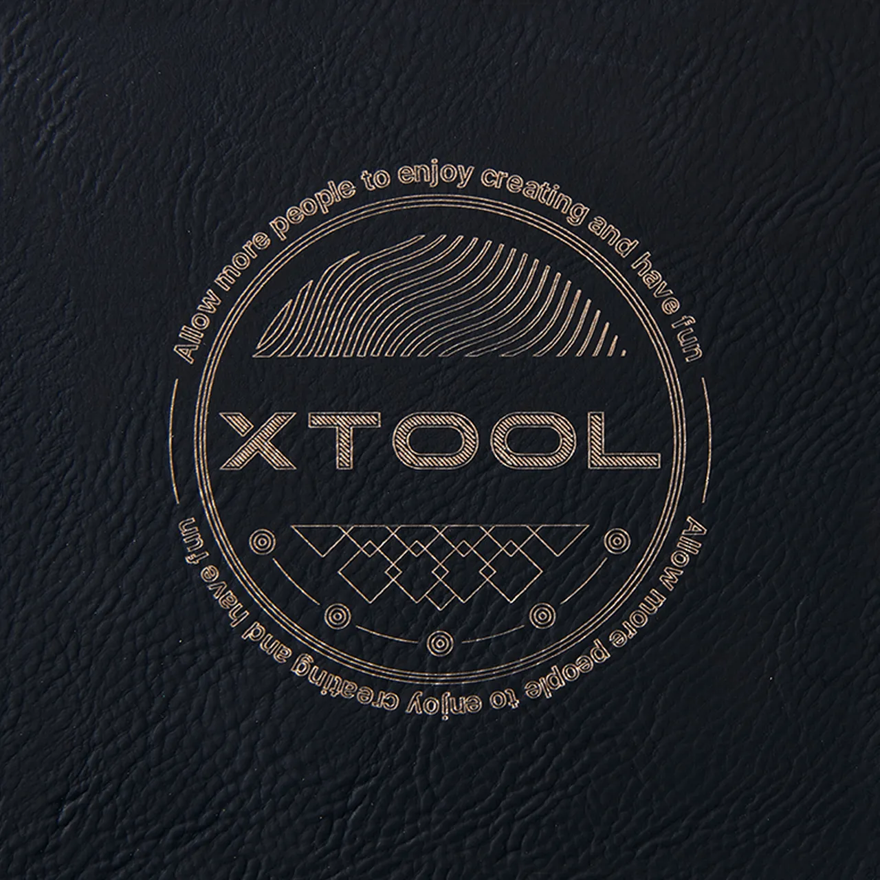 Black to Gold Laserable PU Leather test grid