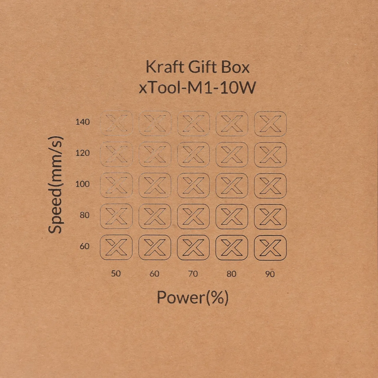 Kraft Gift Box test grid